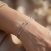 Minimalist Sterling Silver Bracelet with Delicate Beads