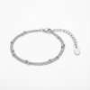 Minimalist Sterling Silver Bracelet with Delicate Beads
