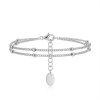 Minimalist Sterling Silver Bracelet with Delicate Beads