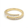 Golden Embrace — Minimalist Adjustable Ring with Zircon Brilliance