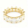 Gold Eternity Ring with Brilliant Zircon Sparkle