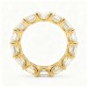 Gold Eternity Ring with Brilliant Zircon Sparkle