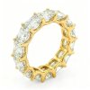 Gold Eternity Ring with Brilliant Zircon Sparkle