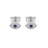 Athena Evil Eye Stud Earrings – Sterling Silver & Blue CZ