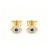 Athena Eye – Luxury Evil Eye Stud Earrings with Sapphire Blue CZ
