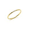 Minimalist Gold-Tone Ring with Delicate Zirconia