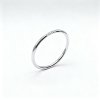 Minimalist Wedding Band with AAAA CZ Stones – Rhodium Plated Stainless Steel Ring
