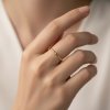 Minimalist Gold Ring with Delicate AAAA CZ