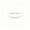 Minimalist Rhodium-Plated Stainless Steel Ring with AAAA CZ