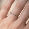 Minimalist Rhodium-Plated Stainless Steel Ring with AAAA CZ
