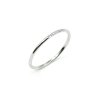 Minimalist Rhodium-Plated Stainless Steel Ring with AAAA CZ