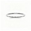 Minimalist Rhodium-Plated Stainless Steel Ring with AAAA CZ