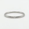 Minimalist Rhodium-Plated Stainless Steel Ring with AAAA CZ