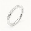 Minimalist Rhodium-Plated Ring with AAAA Cubic Zirconia