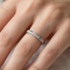 Minimalist Rhodium-Plated Ring with AAAA Cubic Zirconia