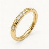 Minimalist Wedding Band with AAAA CZ Stones – 18K Gold Plated Stainless Steel