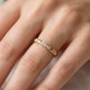Minimalist Wedding Band with AAAA CZ Stones – 18K Gold Plated Stainless Steel