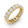 Minimalist Gold Eternity Ring with White Zircon