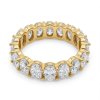 Minimalist Gold Eternity Ring with White Zircon