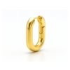 Minimalist Oval Hoop Earrings in 18K Gold Tone