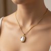 Bridal Baroque Pearl Necklace in 18K Gold Embrace