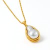 Bridal Baroque Pearl Necklace in 18K Gold Embrace