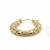 Minimalist Twisted Hoop Earrings – 18K Gold Plated Stainless Steel