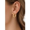Minimalist Twisted Hoop Earrings in 18k Gold Tone