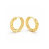 Minimalist Twisted Hoop Earrings in 18k Gold Tone