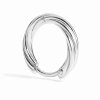 Modern Twisted Hoop Earrings in Stainless Steel