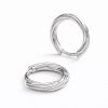 Modern Twisted Hoop Earrings in Stainless Steel