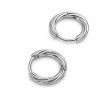Modern Twisted Hoop Earrings in Stainless Steel