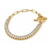 Minimalist Gold Bracelet with 5A Cubic Zirconia
