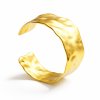 Sculpted Gold Statement Cuff Bracelet