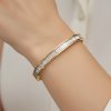 Timeless Line Gold-Tone Bangle Bracelet