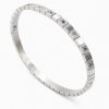 Minimalist Stainless Steel Bracelet with White 5A CZ
