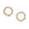 Delicate 5A Zirconia Gold-Plated Sterling Silver Hoop Earrings