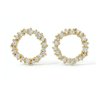 Delicate 5A Zirconia Gold-Plated Sterling Silver Hoop Earrings