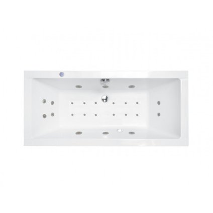 Obdĺžniková hydromasážna vaňa ASTER KOMBI 180x80 cm s elektronickým ovládaním.