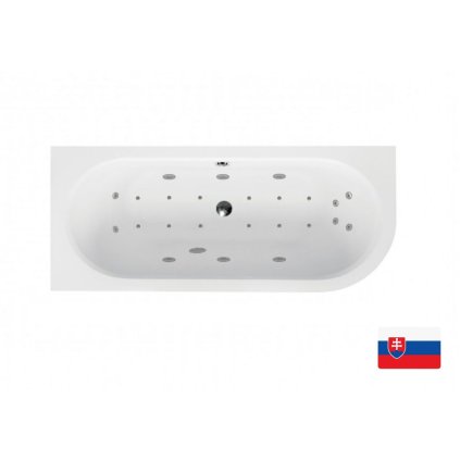 Sanovo FUCHSIA 150x75 KOMBI asymetricka hydromasazna vana 150x75 cm 63001 3