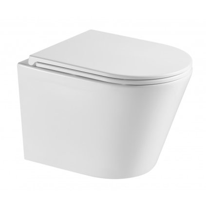 OVALO BASSO RIMLESS - závesná wc misa so SLIM WC