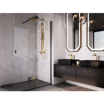 3142 sprchova zastena walk in besco vayo black 140x200 cm vyb 140 200c