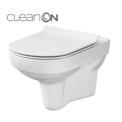Cersanit - SET 794 WC mísa CITY Oval CleanoOn + sedátko duraplast SLIM