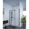 Dvojkrídlové sprchové dvere Sanovo T2 PLUS20 Black 95 - 92-97x190cm (T2P20B_95C)