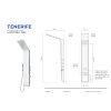 3493 1 hlinikovy sprchovy panel tenerife s termostatickou bateriou