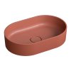 Keramické umývadlo na dosku, biela lesklá Omnires OVO M+ terakotová matná