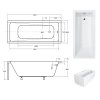 Obdĺžniková akrylátová vaňa Besco Modern ROZMER