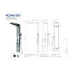 3508 1 ocelovy sprchovy panel komodo s mechanickou bateriou