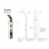 3520 1 ocelovy sprchovy panel tahiti s termostatickou bateriou