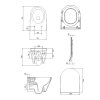 Cersanit - SET C199 závesna WC mísa CITY PRO OVÁL vortex + sedátko SLIM rozmer